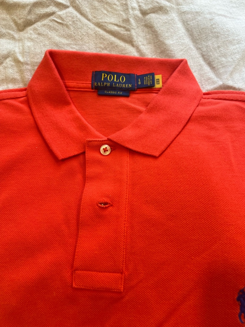 Ralph Lauren Polo Shirt in Vibrant Orange-Red